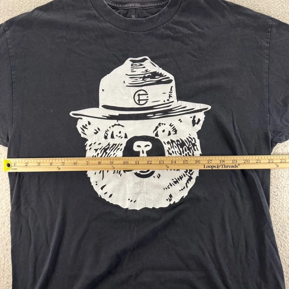 Cali's Finest Graphic T-Shirt Mens XL Black Good Ranger Bear Short Sleeve Cotton
